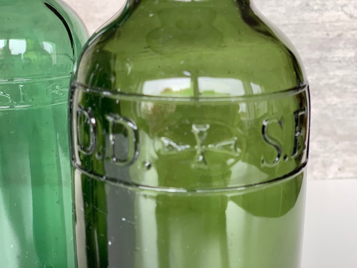 Green Bottles Set Vintage Danish Bottles DDSF Danish Vintage Etsy