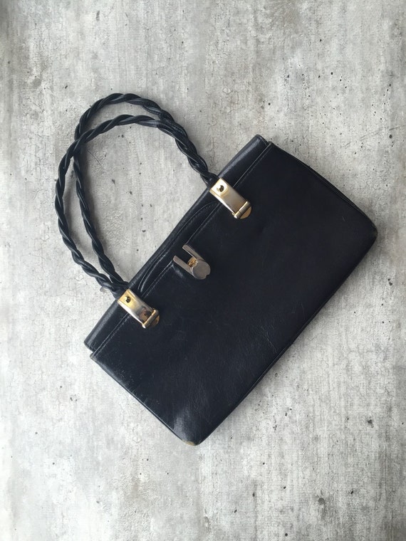 Black Leather Handbag Bon Goút Danish Design Eveni