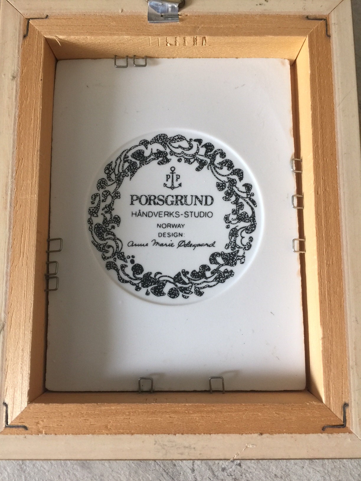 Anne Marie Odegaard Porsgrund Norway Decorative Art Tile Norway