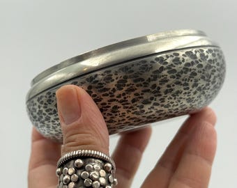 Vintage Pewter Bowl: Norwegian Viking Style Fruit Bowl