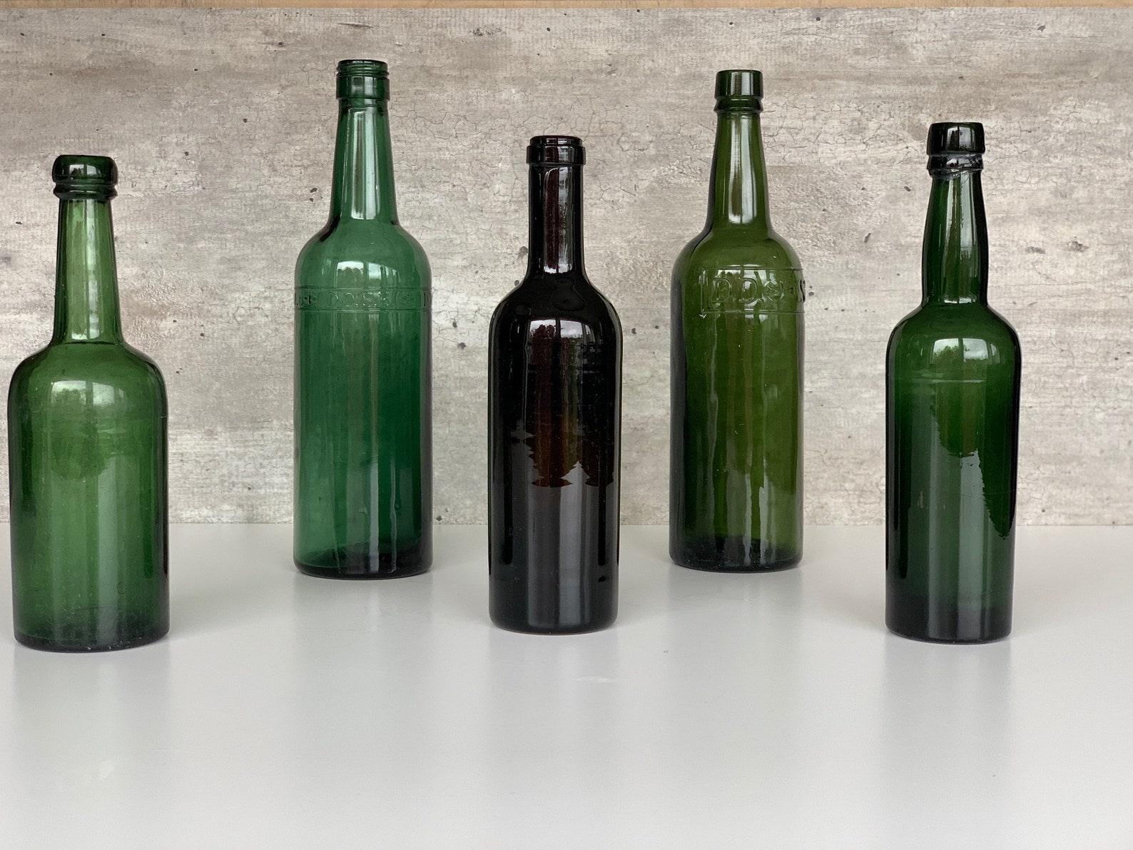 Green Bottles Set Vintage Danish Bottles DDSF Danish Vintage Etsy