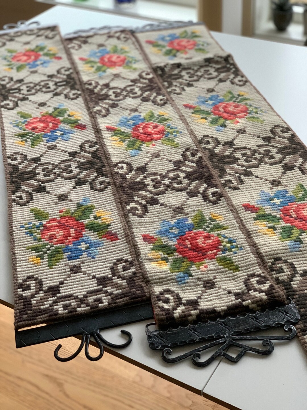 Vintage Bell Pull Norwegian Tapestry Norwegian Folk Art Etsy