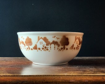 German ceramic bowl , Vintage German ceramics , Ceramic salad bowl 70s