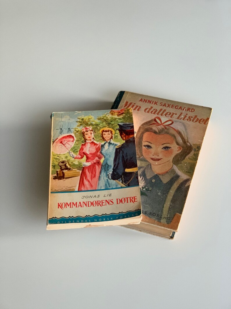 Norwegian Vintage Books Romance Book Norwegian Language Learn | Etsy