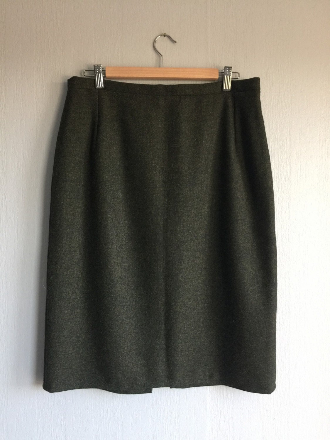 Tweed Pencil Skirt Wool Tweed Skirt Classic Tweed Skirt Green | Etsy