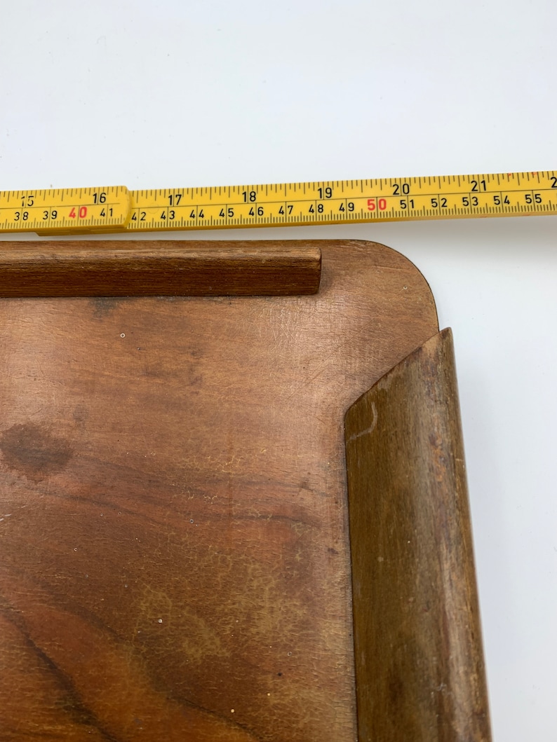 Vintage wooden serving tray image 5