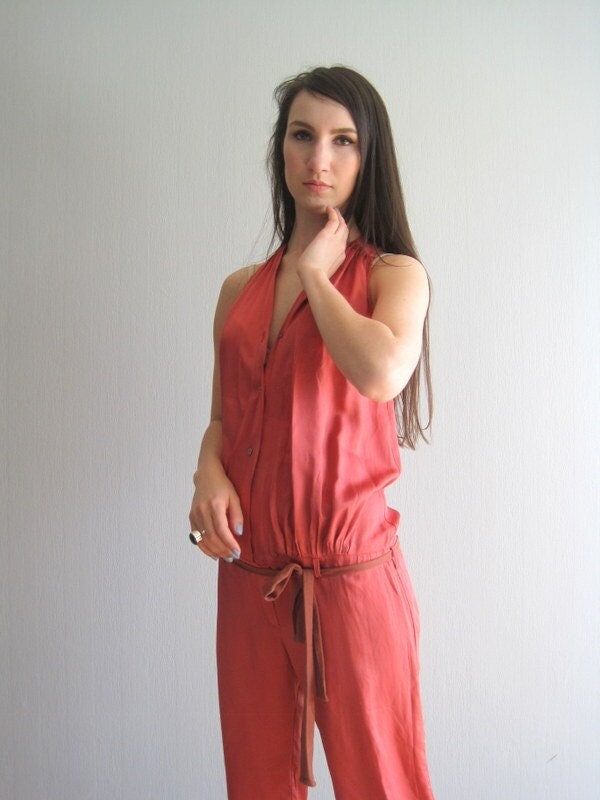 Women's Jumpsuit Romper Red Playsuit 