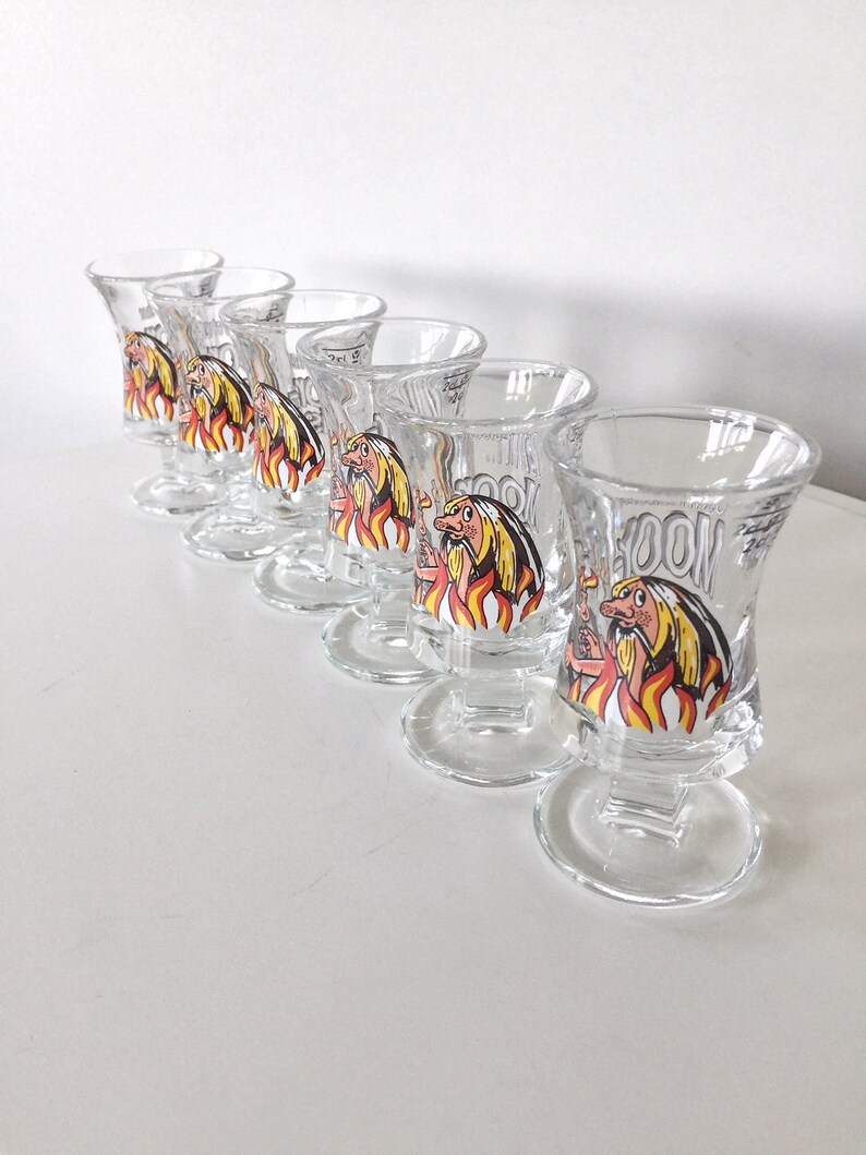 Shot Glasses Schnapps Glass Shots Set of 6 Etsy