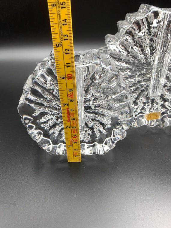 ハデランド社のクリスタルのオブジェ Hadeland Glass Norway Willy Johansson Glass Nautilus Crystal