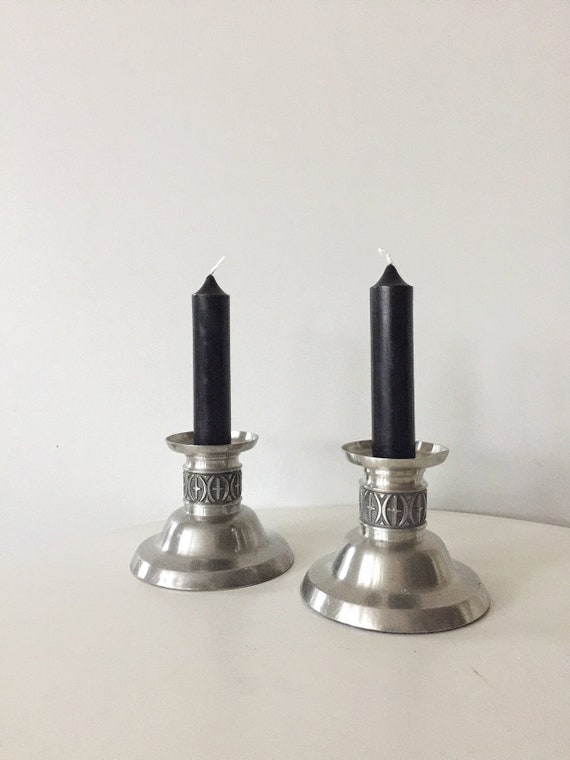 Norwegian Pewter Candlestick Pewter Hygge Candle Holder Norsk Etsy