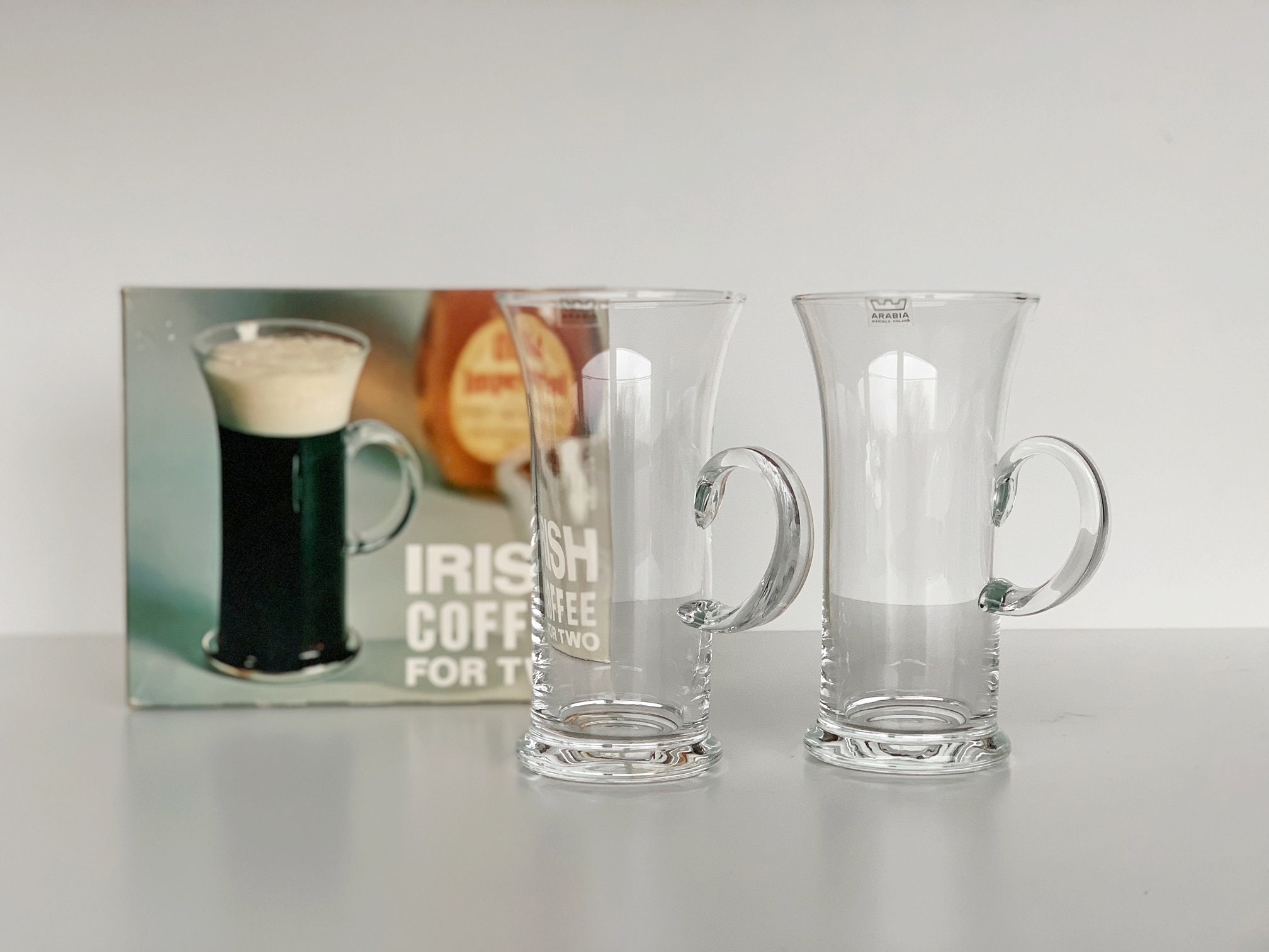 Bely Irish Double Wall Glass Coffee Cups,Set of 4 (13oz, 370ml),Clear  Coffee Mug,Coffee Glass,Tea Cups,Latte Cups,Glass Coffee Mug,Beer  Glasses,Latte Mug,Clear …