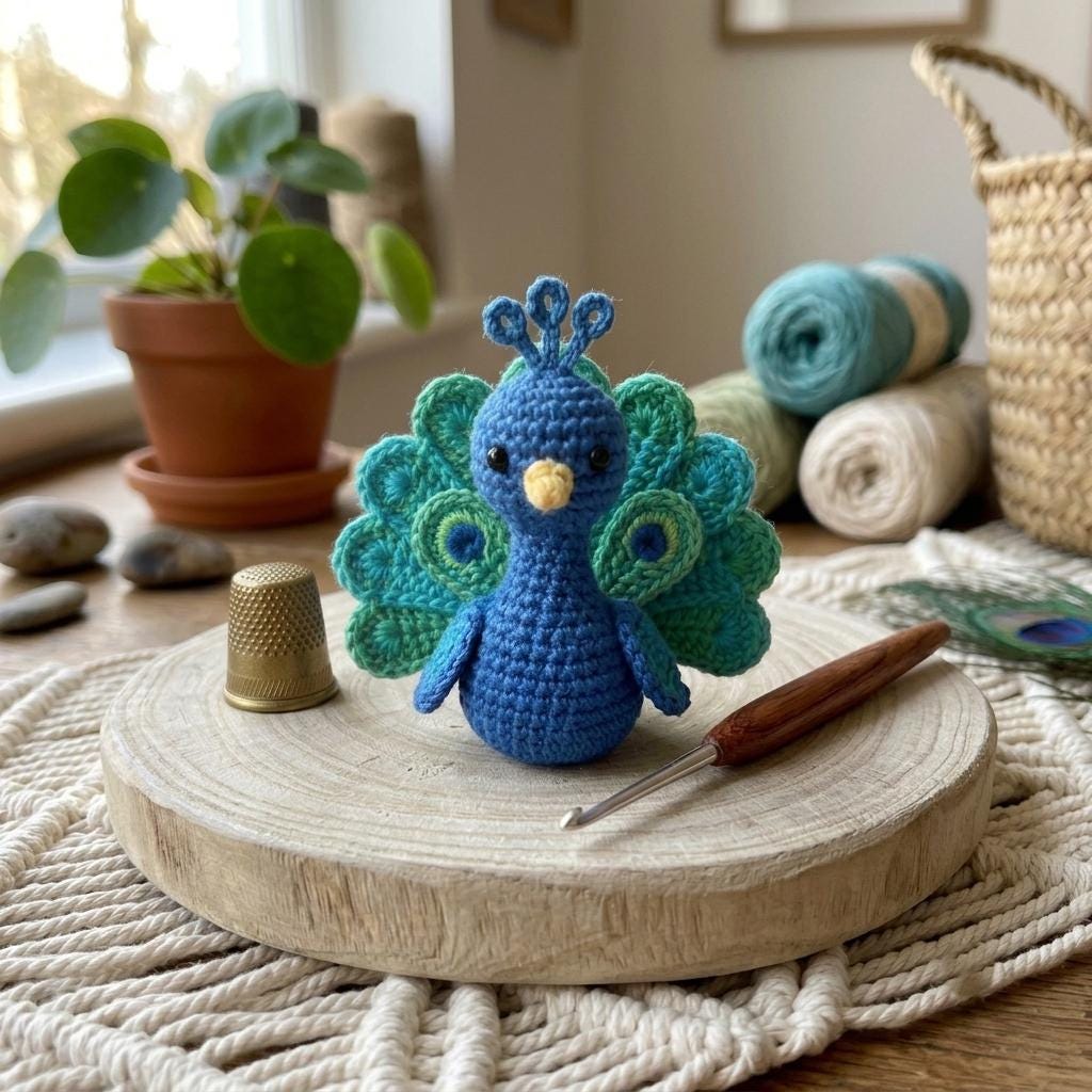 Mini Peacock Crochet
