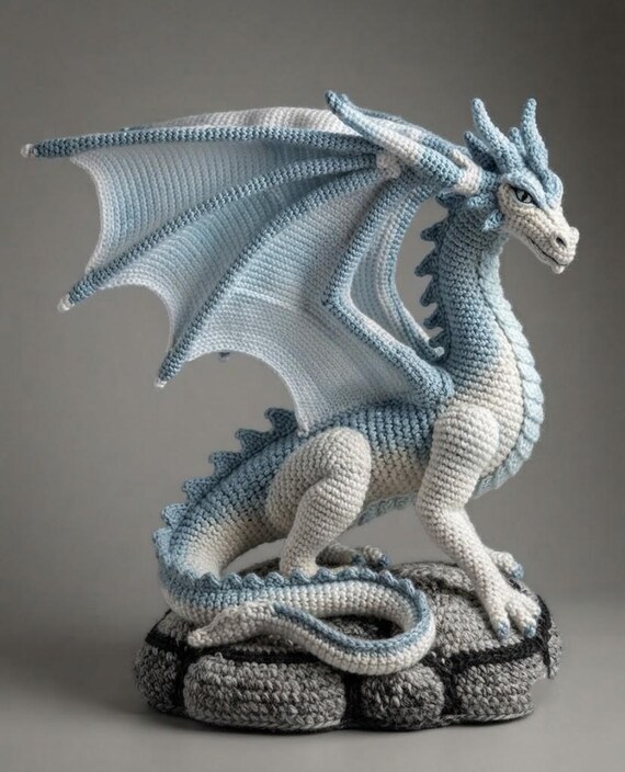 Crochet Dragon Pattern PDF, Amigurumi Dragon Crochet Pattern, Fantasy Dragon Plush Tutorial, Mythical Creature Crochet, DIY Dragon Gift
