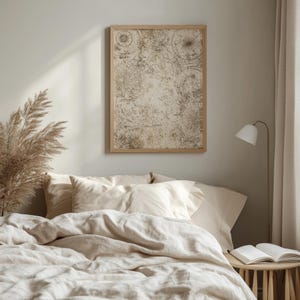 Vintage Celestial Star Map Print, Antique Constellation Wall Decor (Digital Download)