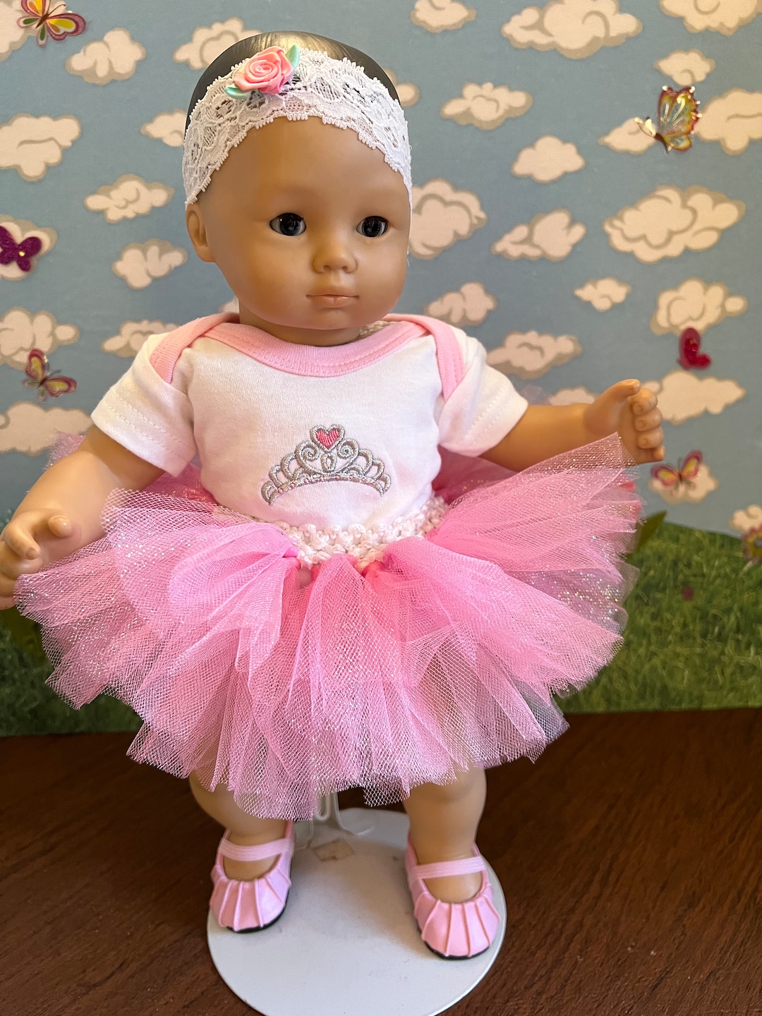Ballerina Baby Doll Outfit Fits Dolls Like Bitty Baby Free Etsy