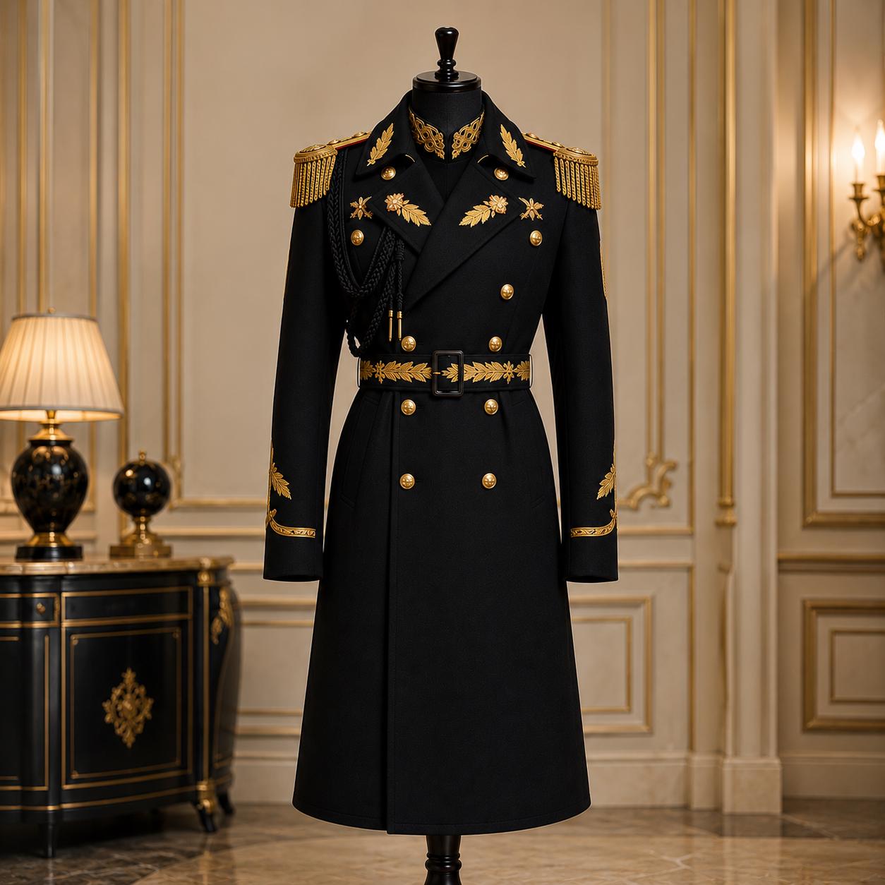 マメ　Cording Embroidered Military Coat Embroidered Military Coat - Etsy