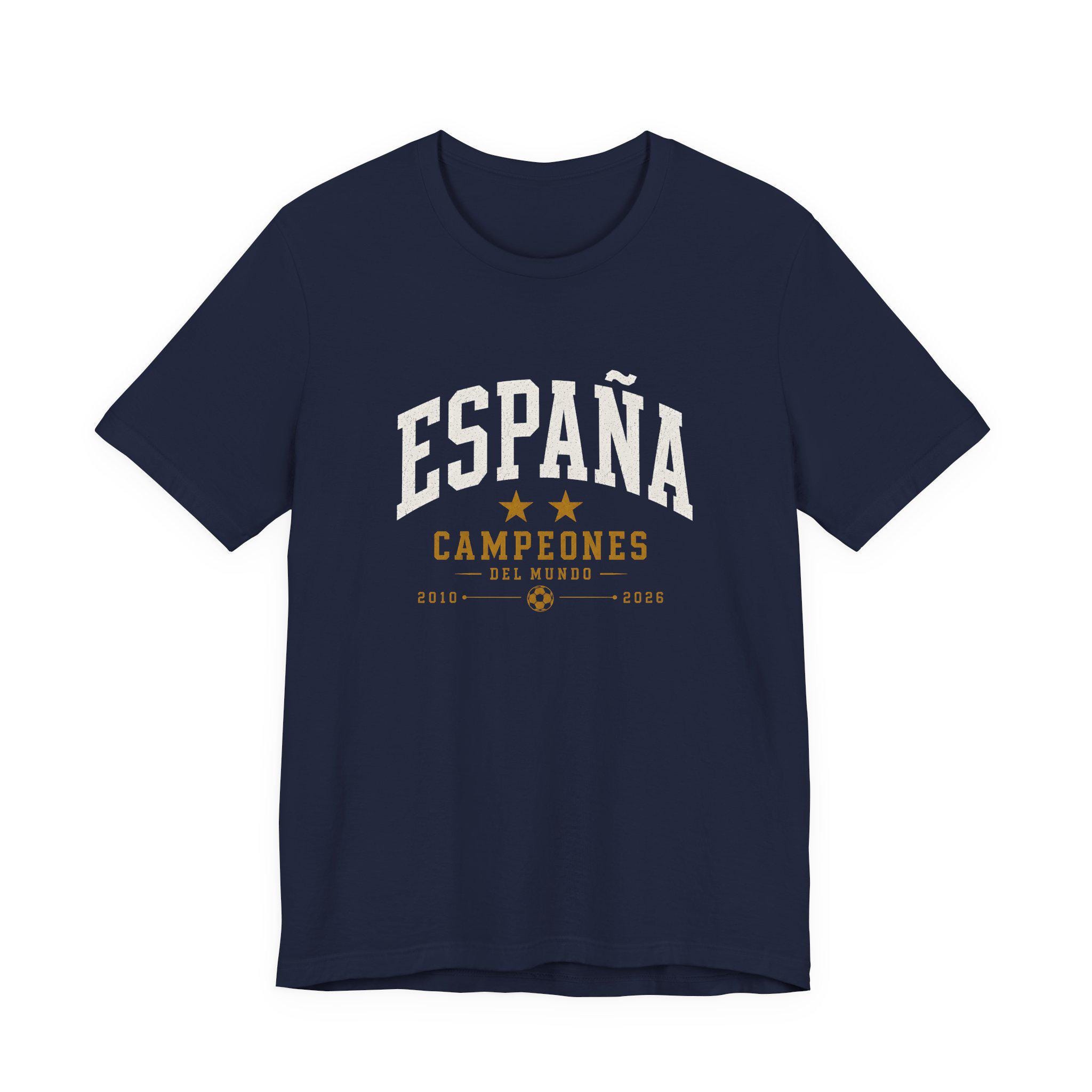 スペイン代表ワールドカップ2026優勝記念Tシャツ、ラ・ロハ