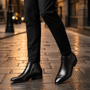 Vintage Side Zip Boots Men - Etsy