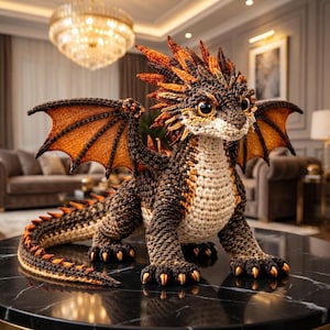 Fantasy Dragon Crochet Pattern PDF | Amigurumi Dragon Tutorial | Instant Download
