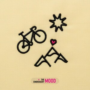 Disegni per ricamo a macchina "Racing Bike Mood" - Definisci il tuo stile - DOWNLOAD IMMEDIATO
