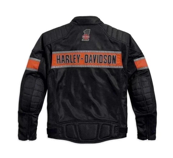 Harley Davidson Men Mesh Motorcycle Riding Jacket Breathable Mesh