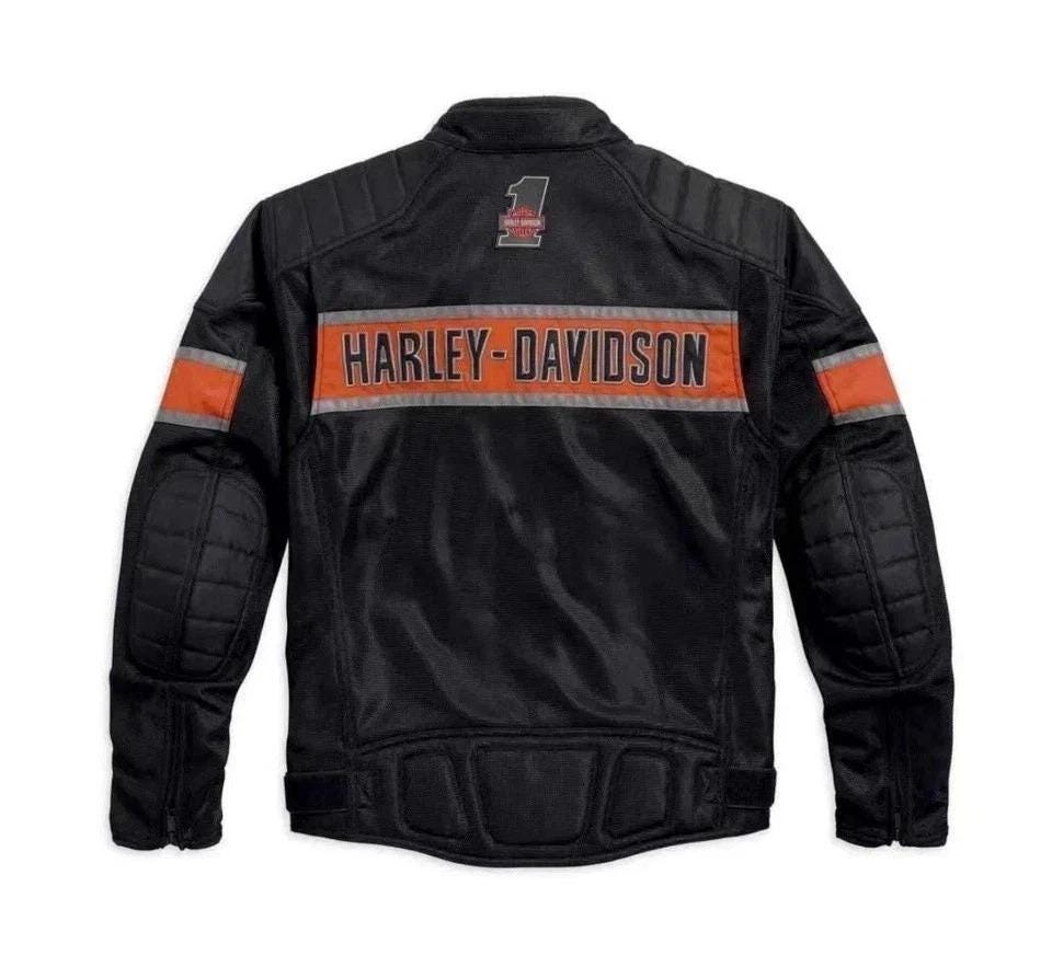 Harley Davidson Men Mesh Motorcycle Riding Jacket Breathable Mesh
