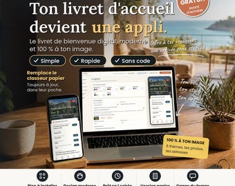 Livret d'Accueil Airbnb Interactif, Guide Bienvenue Numérique et Papier | Gîte, Chambre d'Hôtes, Location Saisonnière | QR Code | Sésame