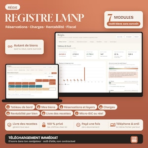 Möbliertes Mietregister (LMNP) auf Französisch, Buchungsverfolgung, Einnahmen und Ausgaben, Umsatzbuch, Airbnb-Mehrobjekt-Rentabilität 2026