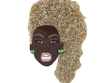 Ru Paul brooch