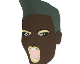 Grace Jones brooch