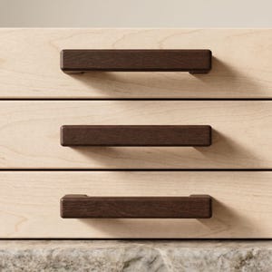 Colorful Wooden Cabinet Pulls, Rubber Wood Drawer Handles, Kids Room Furniture Hardware