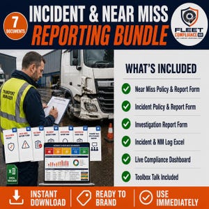 Incident Accident Near Miss Reporting Bundle | Transport Compliance Forms (Editable)