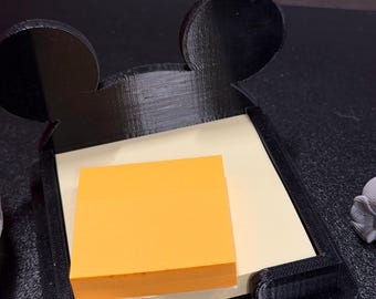 Porta post-it a forma di orecchio di topo stampato in 3D, organizer da scrivania, decorazione per ufficio