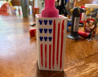 Porta sapone con bandiera americana ispirato a Topolino / Decorazione patriottica per il bagno / Decorazione per la casa stampata in 3D
