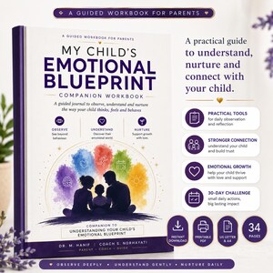 Parenting Workbook PDF | Child Emotion Tracker, Reflection Guide (Digital Download)