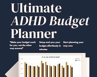 Ultimate ADHD Budget Planner Google Sheets | Automated Finance Tracker for Neurodivergent Adults | Debt Payoff & Savings Tracker