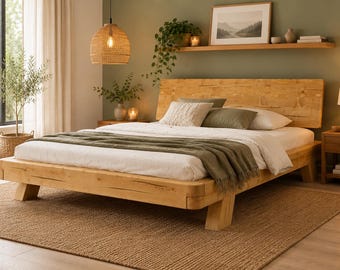 Thalia | Spruce Bedframe | Mid - Century Modern