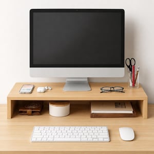 Monitor Stand Riser Desktop Shelf Computer Screen Stand Desk Organizer Storage Rack for Home Office