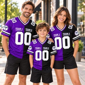 Custom Two Football Team Kids & Adult Jersey, Heart Divided Football Tee, House Divided Youth Jersey, Split Team Shirt, House Divided Shirt