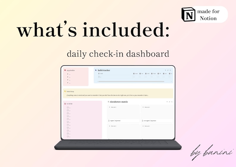 Weekly Planner Notion Template Student Template Productivity Dashboard