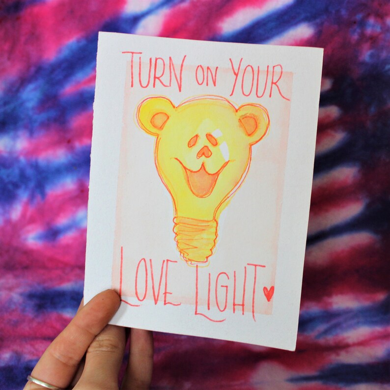Hand Painted Turn on Your Love Light Grateful Valentine's Etsy Hand Painted Turn on Your Love Light Grateful Valentine's Etsy