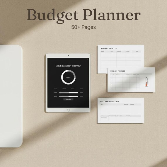 Budget Planner Bundle Printable | 50+ Pages Finance Tracker | Savings Goal | Debt Payoff | Bill Tracker | A4 A5 Letter | Budget Binder