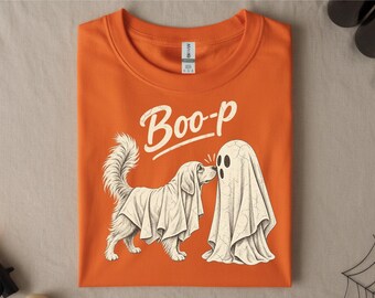 Golden Retriever Cute Ghost Boop Shirt, Dog Mom Halloween Gift, Golden Mom Gift, Funny Dog Ghost Costume Shirt, Spooky Dog Lover Apparel