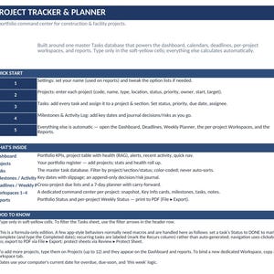 Projekt-Tracking- und Planungs-Tabellenkalkulation | Multi-Projektmanager (Excel und Sheets)
