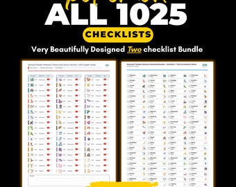 Pokémon Checklist 1–1025 | 2 Unique National Pokédex Photo Checklists | Gens 1–9 | Printable PDF