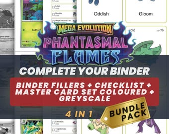 Phantasmal Flames Mega Evolution Binder Bundle | Placeholder English, Checklist (Digital Download)