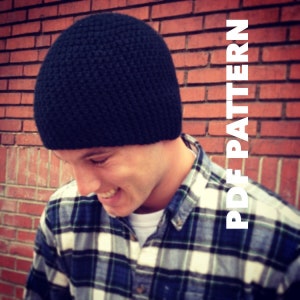 Mens Easy Beanie Hat Crochet Pattern- Beanie for Men Crochet Pattern- Mens Summer Beanie Pattern- Mens Crochet Beanie PDF- Instant Download