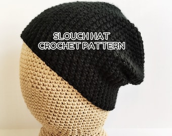 Slouch Hat Crochet Pattern: Easy Unisex Beanie (PDF Download)