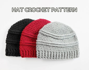 Bridger Beanie Crochet Pattern: Men's Seed Stitch Hat (PDF Pattern)