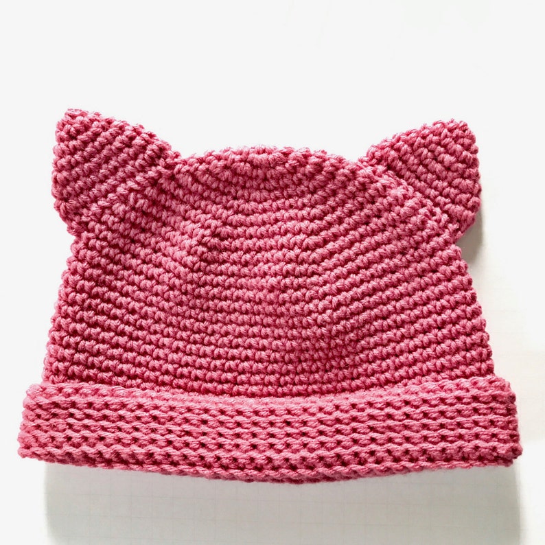 Pussy Hat Crochet Pattern Women's March 2017 Kitty Hat Crochet Pattern image 4